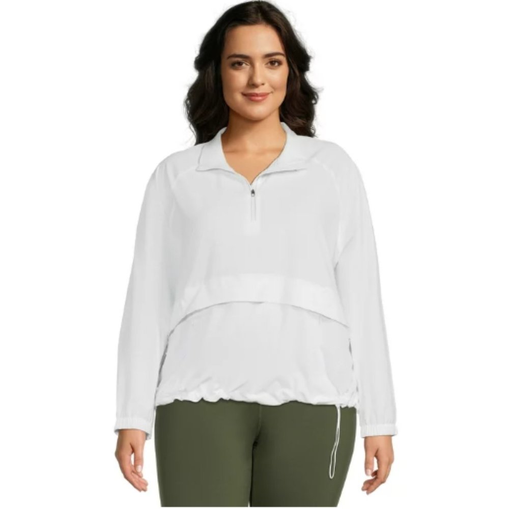 Avia Pullover Windbreaker Jacket Vivid white XXL Size 20 Plus Size New NWT